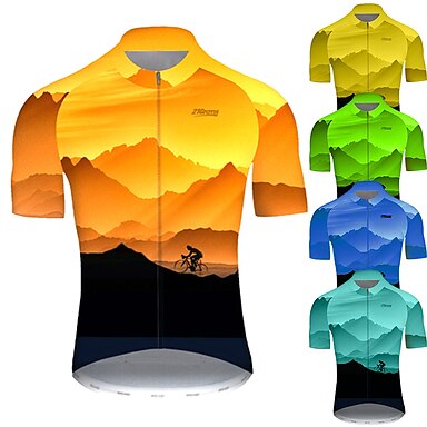 naranja de talla grande Jersey de bici de bicicleta de montaña Las mujeres de Ciclismo de manga larga Jersey de lana de invierno de terileno poliéster negro amarillo 