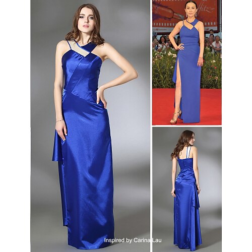 Sheath / Column Dress Formal Evening Floor Length Sleeveless V Neck Stretch Satin with Split Front 2022
Sheath / Column Dress Formal Evening Floor Length Sleeveless V Neck Stretch Satin with Split Front 2022