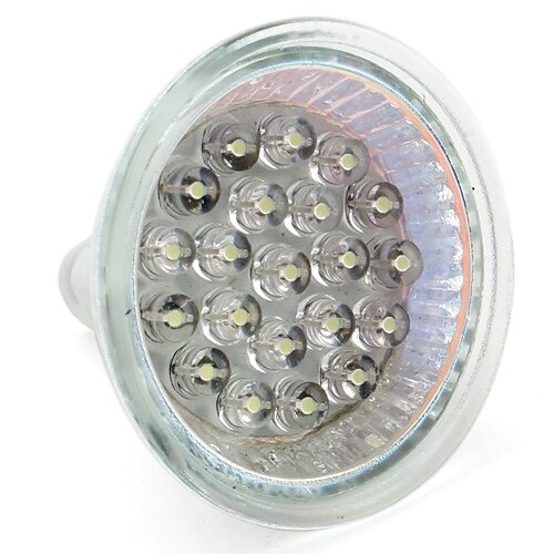 

1pc 1 W LED Spotlight 60-80 lm GU10 MR16 21 LED Beads Dip LED Warm White White 12 V / CE Certified
