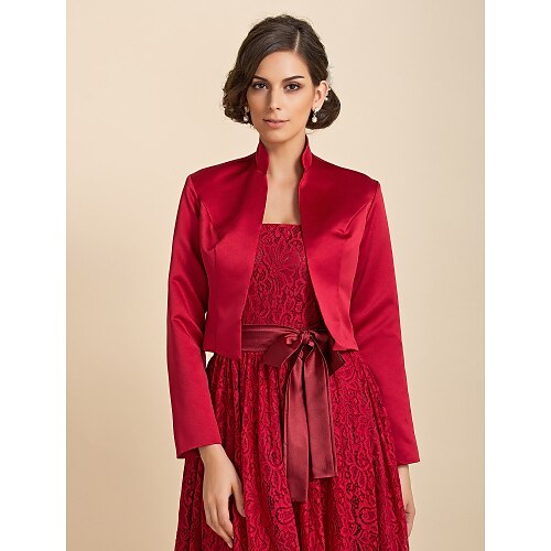 Coats / Jackets Satin Wedding / Party Evening / Casual Wedding Wraps / Bolero With Draping / Solid
Coats / Jackets Satin Wedding / Party Evening / Casual Wedding Wraps / Bolero With Draping / Solid