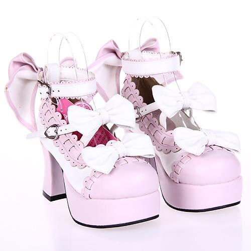 Femme Fille Chaussures Gothique Lolita Talon haut Chaussures Nœud papillon Blanche Rose Cuir PU / Cuir polyuréthane 7.5 cm
Femme Fille Chaussures Gothique Lolita Talon haut Chaussures Nœud papillon Blanche Rose Cuir PU / Cuir polyuréthane 7.5 cm