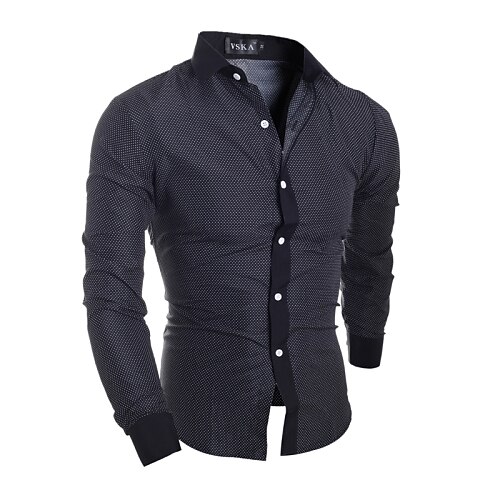 Men's Shirt Solid Colored Classic Collar Daily Weekend Long Sleeve Slim Tops Cotton Wine Black / Fall / Spring
Men's Shirt Solid Colored Classic Collar Daily Weekend Long Sleeve Slim Tops Cotton Wine Black / Fall / Spring