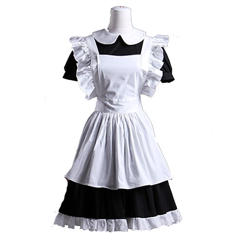Gotische Lolita Taillenschürze Kleid Dienstmädchenuniform Damen Mädchen Baumwolle Japanisch Cosplay Kostüme Weiß Patchwork Roll-Ärmel Kurzarm Kürzer Länge
Gotische Lolita Taillenschürze Kleid Dienstmädchenuniform Damen Mädchen Baumwolle Japanisch Cosplay Kostüme Weiß Patchwork Roll-Ärmel Kurzarm Kürzer Länge
