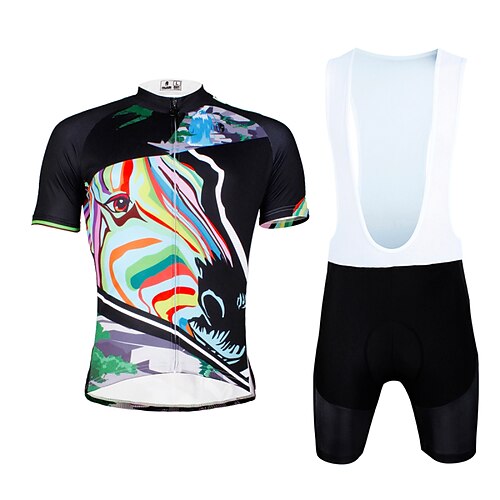 ILPALADINO Men's Cycling Jersey with Bib Shorts Short Sleeve Mountain Bike MTB Road Bike Cycling Black Zebra Bike Bib Shorts Jersey Clothing Suit 3D Pad Breathable Ultraviolet Resistant Quick Dry
ILPALADINO Men's Cycling Jersey with Bib Shorts Short Sleeve Mountain Bike MTB Road Bike Cycling Black Zebra Bike Bib Shorts Jersey Clothing Suit 3D Pad Breathable Ultraviolet Resistant Quick Dry