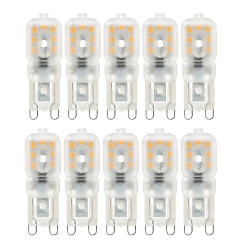 

10pcs 4W LED Bi-pin Lights Bulbs 400lm G9 14LED Beads SMD 2835 Dimmable Landscape 40W Halogen Bulb Replacement Warm Cold White 360 Degree Beam Angle 220V