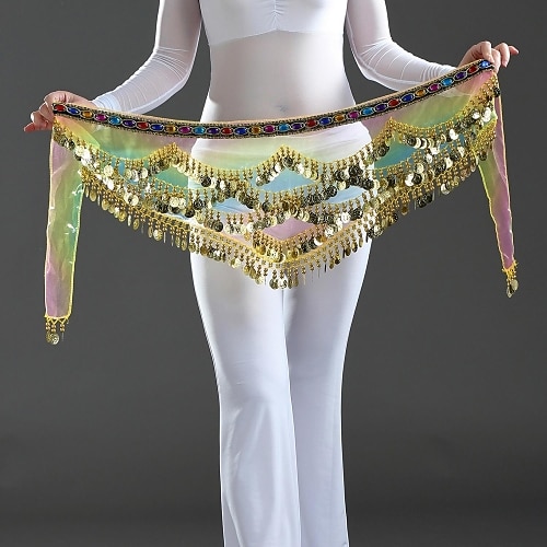 

Dance Accessories Hip Scarves Women's Performance Crepe Paillette Dropped Hip Scarf / Belly Dance