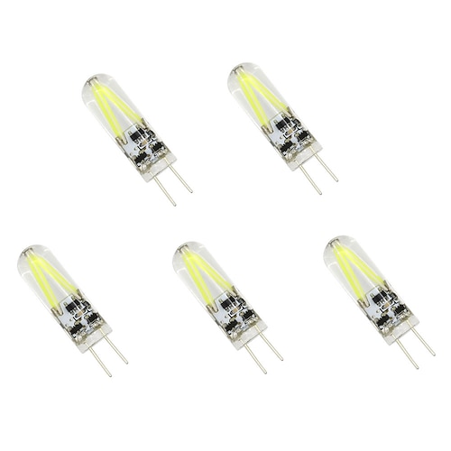 

5pcs 1.5 W LED Bi-pin Lights 150 lm G4 T 2 LED Beads COB Decorative Warm White Cold White 12 V / 5 pcs / RoHS