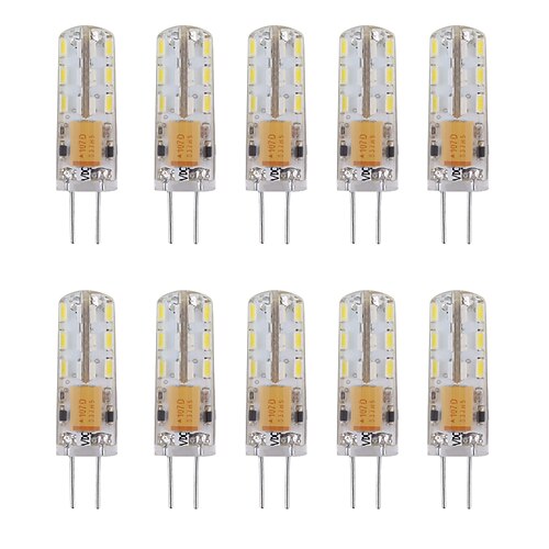

10pcs 1 W LED Bi-pin Lights 460 lm G4 24 LED Beads SMD 3014 Decorative Warm White Cold White 12 V / 10 pcs / RoHS / CE Certified