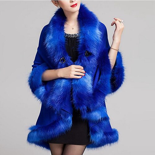 Women's Cloak / Capes Daily Fall Winter Spring Regular Coat V Neck Jacket Half Sleeve Solid Colored Fur Trim Camel Wine Royal Blue / Faux Fur / Batwing Sleeve
Women's Cloak / Capes Daily Fall Winter Spring Regular Coat V Neck Jacket Half Sleeve Solid Colored Fur Trim Camel Wine Royal Blue / Faux Fur / Batwing Sleeve