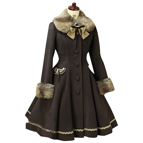 Princesse Sweet Lolita Bordure en Fourrure Hiver Manteau Femme Fille Dentelle Coton Japonais Costumes de Cosplay Couleur Pleine Manches Longues Moyen
Princesse Sweet Lolita Bordure en Fourrure Hiver Manteau Femme Fille Dentelle Coton Japonais Costumes de Cosplay Couleur Pleine Manches Longues Moyen
