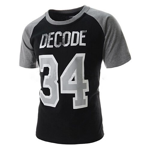 Men's T shirt Letter Round Neck Daily Sports Print Short Sleeve Tops Cotton White Black Navy Blue
Men's T shirt Letter Round Neck Daily Sports Print Short Sleeve Tops Cotton White Black Navy Blue