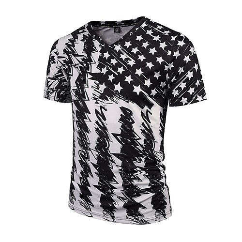 Men's T shirt Striped V Neck Daily Sports Print Short Sleeve Tops Streetwear Punk Gothic Boho Black / Spring / Summer
Men's T shirt Striped V Neck Daily Sports Print Short Sleeve Tops Streetwear Punk Gothic Boho Black / Spring / Summer