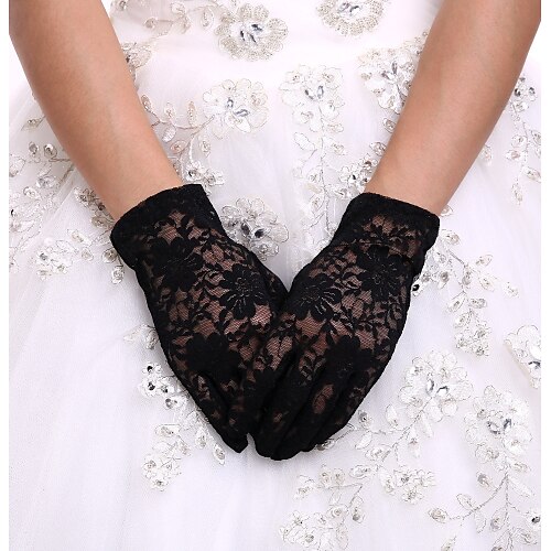 

Spandex / Lace / Polyester Wrist Length Glove Classical / Bridal Gloves / Party / Evening Gloves With Solid Wedding / Party Glove