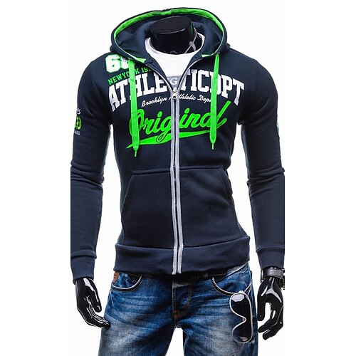 Men's Hoodie Jacket Light gray Dark Gray Navy Blue Gray Black Hooded Graphic Letter Text Cotton Active Cool Winter Fall Clothing Apparel Hoodies Sweatshirts Long Sleeve / Spring
Men's Hoodie Jacket Light gray Dark Gray Navy Blue Gray Black Hooded Graphic Letter Text Cotton Active Cool Winter Fall Clothing Apparel Hoodies Sweatshirts Long Sleeve / Spring