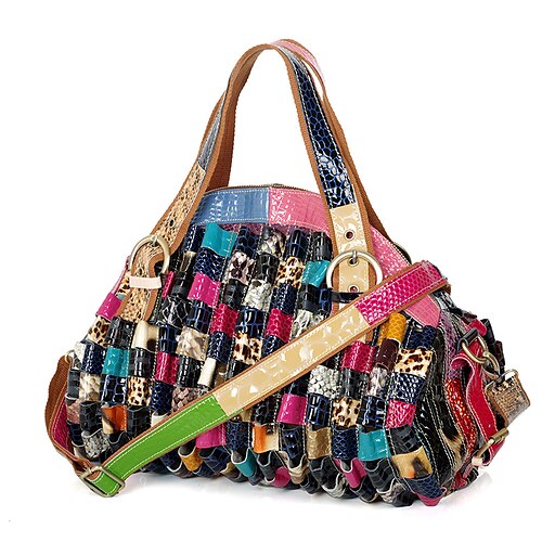 Women's Retro Handbags Top Handle Bag Leather Cowhide Ruffles Split Joint Vintage Daily Rainbow
Women's Retro Handbags Top Handle Bag Leather Cowhide Ruffles Split Joint Vintage Daily Rainbow