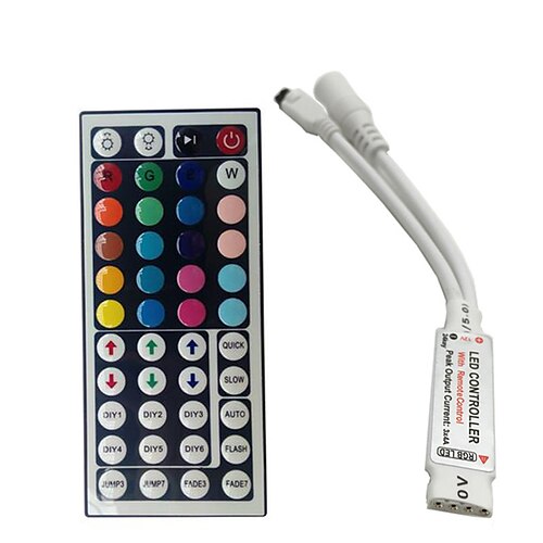 

1pc RGB LED Light Strip Remote Controller 44 Keys IR Remote Controller Replacement for SMD 5050 3528 2835