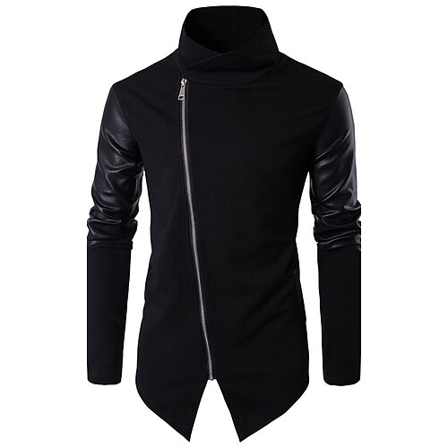 Men's Jacket Daily Going out Work Stand Collar Jacket Outerwear Solid Colored Patchwork Black / Winter / Long Sleeve / Fall / Winter / Cotton
Men's Jacket Daily Going out Work Stand Collar Jacket Outerwear Solid Colored Patchwork Black / Winter / Long Sleeve / Fall / Winter / Cotton