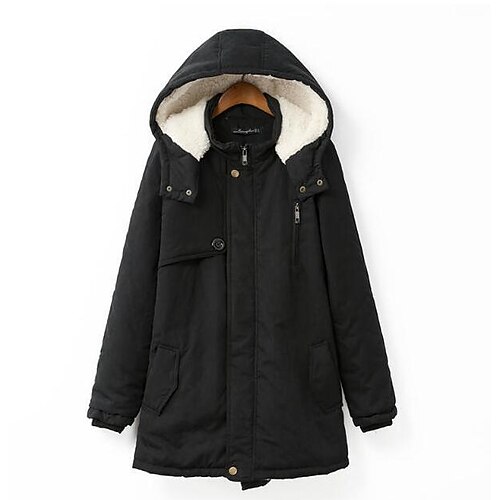 Women's Padded Daily Winter Coat Hooded Regular Fit Basic Jacket Long Sleeve Solid Colored Green Black / Cotton
Women's Padded Daily Winter Coat Hooded Regular Fit Basic Jacket Long Sleeve Solid Colored Green Black / Cotton