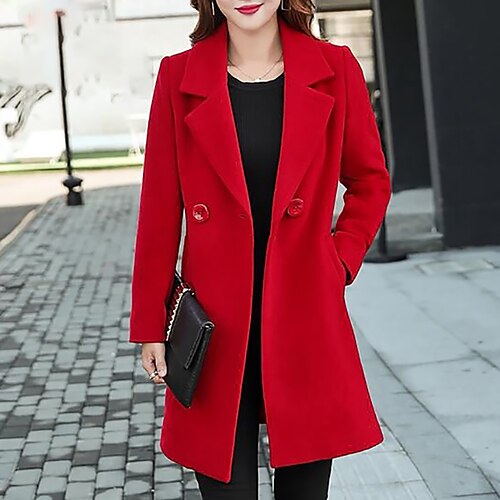Per donna Cappotto Ufficio Strada Giornaliero Inverno Autunno Lungo Cappotto Taglia piccola Antivento Tenere al caldo Giacca Manica lunga Tinta unica Nero Blu Giallo / Tasche
Per donna Cappotto Ufficio Strada Giornaliero Inverno Autunno Lungo Cappotto Taglia piccola Antivento Tenere al caldo Giacca Manica lunga Tinta unica Nero Blu Giallo / Tasche