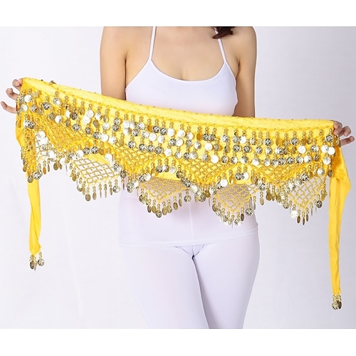 

Belly Dance Hip Scarves Women's Performance Polyster Paillette Hip Scarf