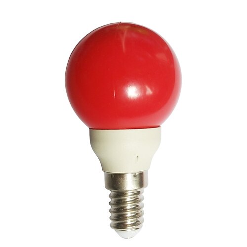 

1pc 0.5 W LED Globe Bulbs 15-25 lm E14 G45 7 LED Beads Dip LED Decorative Red 100-240 V / RoHS / CE Certified