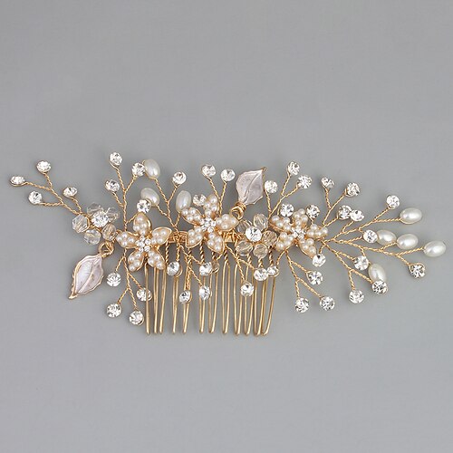 

Imitation Pearl / Rhinestone / Alloy Hair Combs with Rhinestone / Crystal / Faux Pearl 1pc Wedding / Special Occasion Headpiece