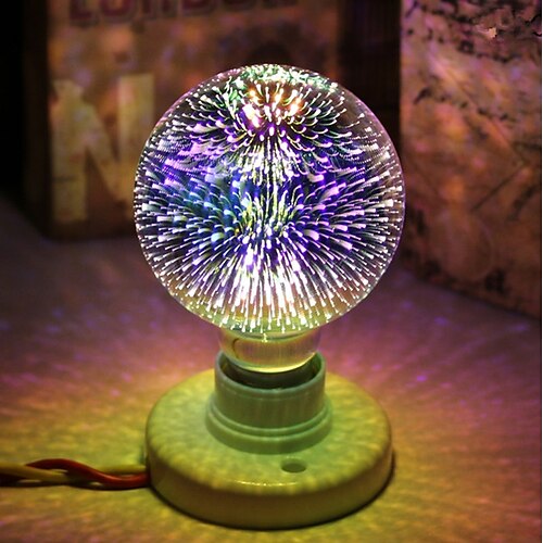 

1pc 5 W LED Globe Bulbs LED Filament Bulbs 450 lm E26 / E27 G95 28 LED Beads Integrate LED Decorative Starry 3D Starburst Multi-colors 85-265 V