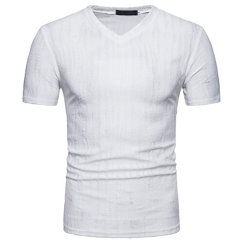Men's T shirt V Neck Daily Short Sleeve Tops Streetwear White Black Khaki / Spring / Summer
Men's T shirt V Neck Daily Short Sleeve Tops Streetwear White Black Khaki / Spring / Summer