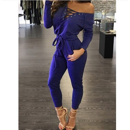 Women's Jumpsuit Solid Colored Shirt Collar Casual Daily Holiday Slim Half Sleeve Pink Navy Blue S M L Spring
Women's Jumpsuit Solid Colored Shirt Collar Casual Daily Holiday Slim Half Sleeve Pink Navy Blue S M L Spring