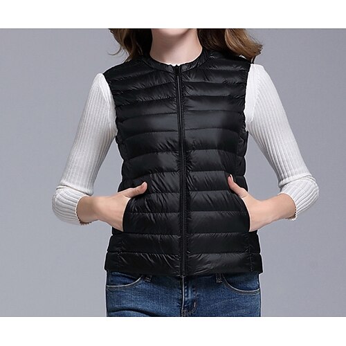 Women's Down Daily Regular Coat Tailored Fit Jacket Sleeveless Solid Colored Blushing Pink Wine Army Green / White Goose Down / Cotton
Women's Down Daily Regular Coat Tailored Fit Jacket Sleeveless Solid Colored Blushing Pink Wine Army Green / White Goose Down / Cotton