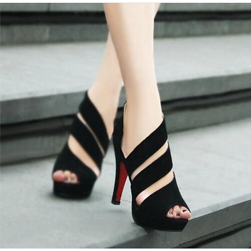 Women's Heels Outdoor Sexy Shoes Platform Sandals High Heel Sandals Summer Platform Pumps Peep Toe Sexy Walking Shoes PU Zipper Solid Colored Black
Women's Heels Outdoor Sexy Shoes Platform Sandals High Heel Sandals Summer Platform Pumps Peep Toe Sexy Walking Shoes PU Zipper Solid Colored Black