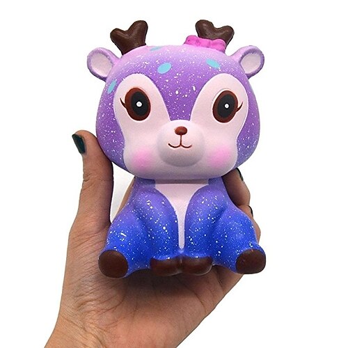 

Squishies Squeeze Toy / Sensory Toy Jumbo Squishies 1 pcs Deer Galaxy Starry Sky Stress and Anxiety Relief Slow Rising Poly urethane For Boy Girl Adults'