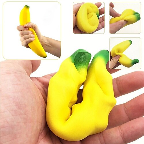 

Squishies Squeeze Toy / Sensory Toy Jumbo Squishies Stress Reliever 2 pcs Banana Stress and Anxiety Relief Slow Rising Poly urethane For Boy Girl Adults' / 14 Years & Up