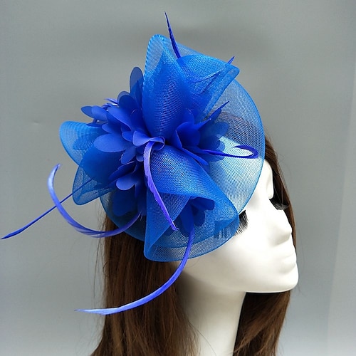 

Feather / Net Fascinators / Hats / Headdress with Feather / Floral / Flower 1PC Wedding / Special Occasion / Horse Race Headpiece
