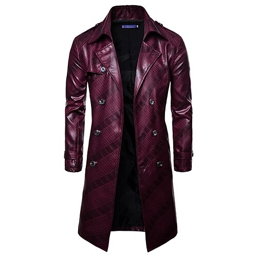 Men's Winter Coat Coat Business Casual Winter Fall & Winter PU Outerwear Clothing Apparel Striped Shirt Collar
Men's Winter Coat Coat Business Casual Winter Fall & Winter PU Outerwear Clothing Apparel Striped Shirt Collar