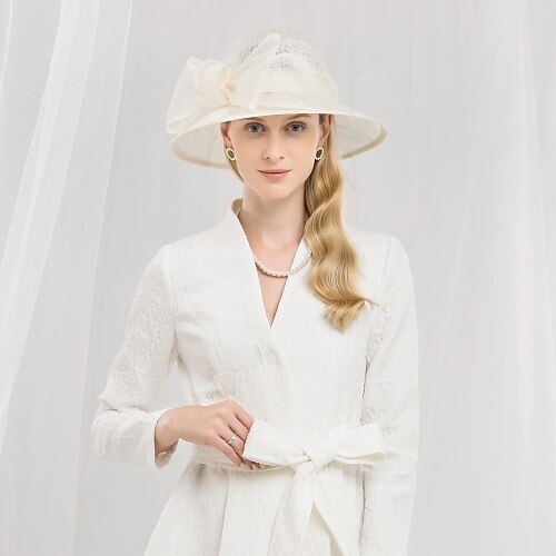 100% Linen Hats with Bowknot 1PC Wedding / Party / Evening / Melbourne Cup Headpiece
100% Linen Hats with Bowknot 1PC Wedding / Party / Evening / Melbourne Cup Headpiece