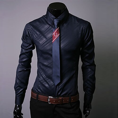 Men's Dress Shirt Graphic Solid Colored Classic Collar Navy Blue White Black Daily Holiday Long Sleeve Clothing Apparel Basic Streetwear / Fall
Men's Dress Shirt Graphic Solid Colored Classic Collar Navy Blue White Black Daily Holiday Long Sleeve Clothing Apparel Basic Streetwear / Fall