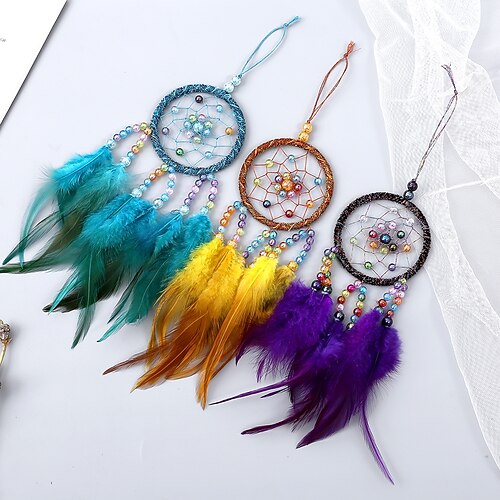 boho drømmefanger håndlavet gave væghængende indretning kunst ornament håndværk fjer perle til børn soveværelse bryllupsfestival 30 7cm
boho drømmefanger håndlavet gave væghængende indretning kunst ornament håndværk fjer perle til børn soveværelse bryllupsfestival 30 7cm