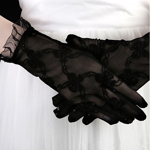 Lace Wrist Length Glove Stylish / Sweet Style / Elegant With Embroidery Wedding / Party Glove / Spring / Summer / All Seasons / Silk / Cotton Blend / Gloves
Lace Wrist Length Glove Stylish / Sweet Style / Elegant With Embroidery Wedding / Party Glove / Spring / Summer / All Seasons / Silk / Cotton Blend / Gloves