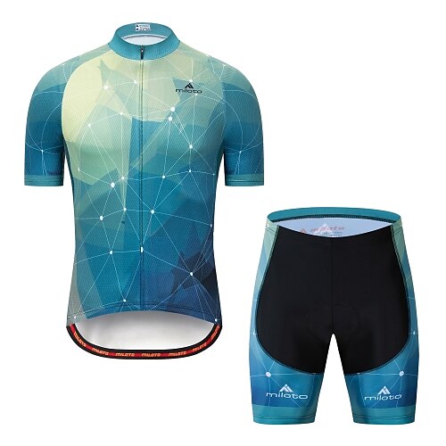 Miloto Herre Sykkeljersey med shorts Kortermet Kamuflasje Sykkel Jersey Fôrede shorts Treningsdrakt Pustende Fukttransport Refleksbånd Tilbake Lomme Polyester sport Klær
Miloto Herre Sykkeljersey med shorts Kortermet Kamuflasje Sykkel Jersey Fôrede shorts Treningsdrakt Pustende Fukttransport Refleksbånd Tilbake Lomme Polyester sport Klær
