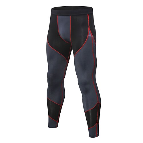 

Men's Compression Pants Compression Base Layer Tights Bottoms Plus Size Lightweight Breathable Quick Dry Soft Sweat wicking Black / Red Bule / Black Black / Green Winter Road Bike Fitness Mountain