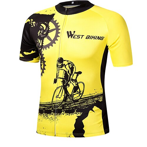 Men's Cycling Jersey Short Sleeve Bike Jersey Top with 3 Rear Pockets Mountain Bike MTB Road Bike Cycling Breathable Quick Dry Back Pocket White Yellow Graffiti Spandex Sports Clothing Apparel
Men's Cycling Jersey Short Sleeve Bike Jersey Top with 3 Rear Pockets Mountain Bike MTB Road Bike Cycling Breathable Quick Dry Back Pocket White Yellow Graffiti Spandex Sports Clothing Apparel