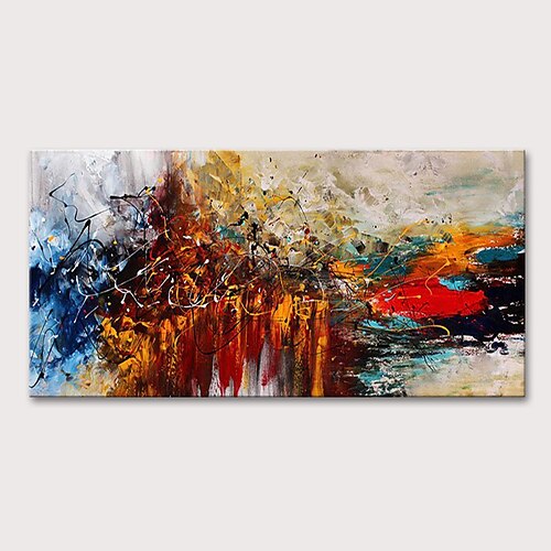 Oil Painting Hand Painted Horizontal Abstract Modern Rolled Canvas (No Frame)
Oil Painting Hand Painted Horizontal Abstract Modern Rolled Canvas (No Frame)