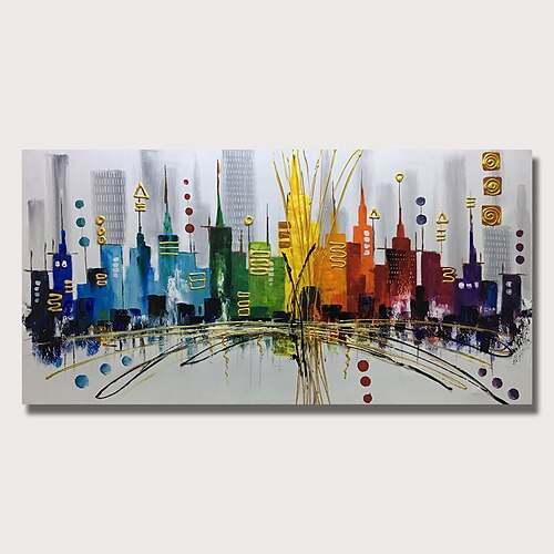 Oil Painting Hand Painted Horizontal Abstract Landscape Classic Modern Rolled Canvas (No Frame)
Oil Painting Hand Painted Horizontal Abstract Landscape Classic Modern Rolled Canvas (No Frame)
