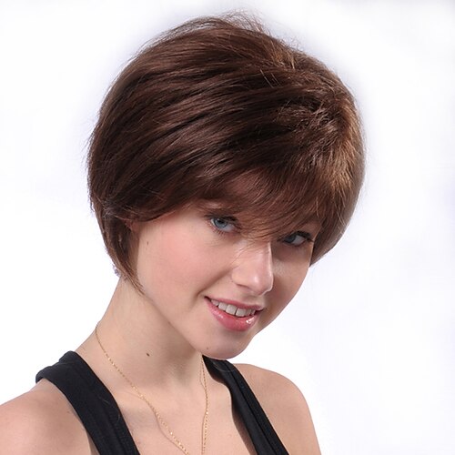 Human Hair Blend Wig Short Natural Straight Pixie Cut Brown Comfortable African American Wig Comfy Capless Brazilian Hair Women's All Brown
Human Hair Blend Wig Short Natural Straight Pixie Cut Brown Comfortable African American Wig Comfy Capless Brazilian Hair Women's All Brown