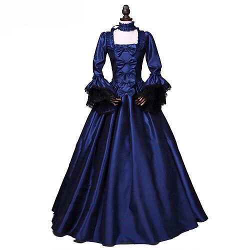Princess Maria Antonietta Floral Style Rococo Victorian Renaissance Cocktail Dress Dress Party Costume Masquerade Women's Lace Costume Ink Blue Vintage Cosplay Christmas Halloween Party / Evening 3/4
Princess Maria Antonietta Floral Style Rococo Victorian Renaissance Cocktail Dress Dress Party Costume Masquerade Women's Lace Costume Ink Blue Vintage Cosplay Christmas Halloween Party / Evening 3/4