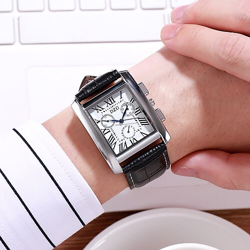 

Quartz Watch for Men Analog Quartz Casual Large Dial Alloy PU Leather / One Year / SSUO 377
