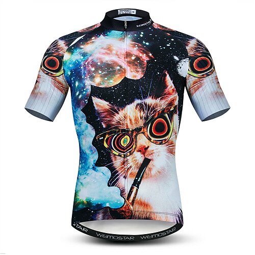 21Grams Men's Cycling Jersey Short Sleeve Bike Jersey Top with 3 Rear Pockets Mountain Bike MTB Road Bike Cycling Breathable Quick Dry Moisture Wicking Back Pocket Black / Orange Animal Cat 3D
21Grams Men's Cycling Jersey Short Sleeve Bike Jersey Top with 3 Rear Pockets Mountain Bike MTB Road Bike Cycling Breathable Quick Dry Moisture Wicking Back Pocket Black / Orange Animal Cat 3D