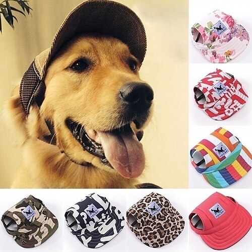 

Dog Hoodie Bandanas & Hats Sport Hat Floral Botanical Dog Clothes Puppy Clothes Dog Outfits Camouflage Color Stripe Red / White Costume for Girl and Boy Dog Terylene Oxford Fabric