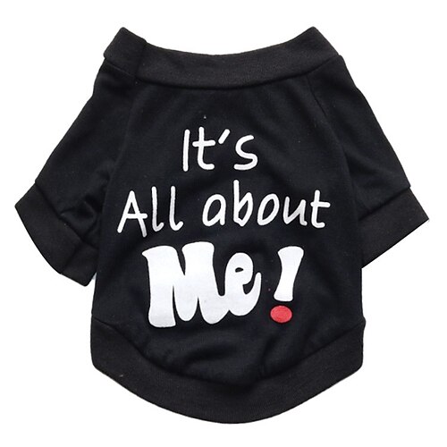 

Dog Shirt / T-Shirt Vest Puppy Clothes Quotes & Sayings Casual / Daily Simple Style Dog Clothes Puppy Clothes Dog Outfits Black Costume for Girl and Boy Dog Cotton S M L XL XXL 3XL
